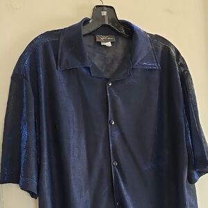 Vintage 80s Pop Icon Shimmery Shirt Large